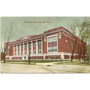   Postcard   Washington School   Danville Illinois 