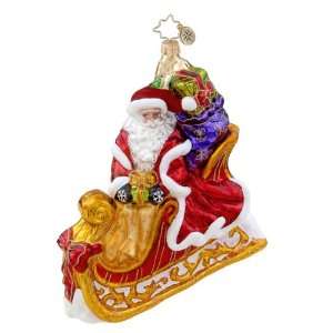   Seasonal Sleigh Ride Santa Christmas Ornament #1015664