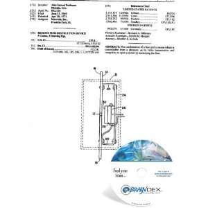  NEW Patent CD for REMOTE FUSE DESTRUCTION DEVICE 