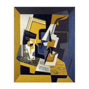  Violin And Glass by Juan Gris. size 21.75 inches width by 