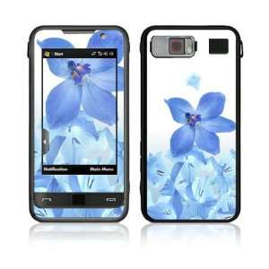 Samsung Omnia Skin   Blue Neon Flower