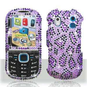 Samsung Intensity II U460 Full Diamond Bling Hard Case   Purple Black 