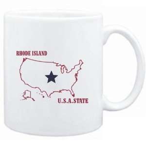  Mug White  Rhode Island USA  Usa States Sports 