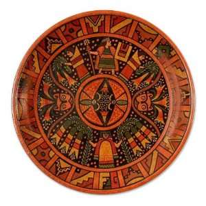 Wood plate, Inca Kings 