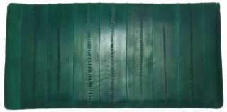 Genuine Eel skin Leather CLUTCH Handbag Wallet Purse 12 Colors Dark 