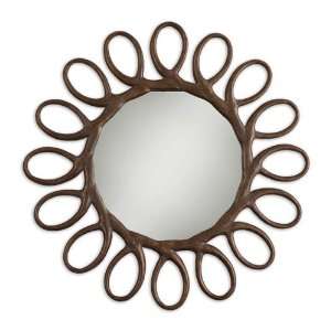  Uttermost Saltaire Mirror in Antiqued Gold Leaf: Home 