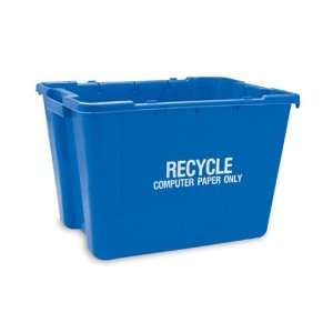  Computer Paper Only Recycling Box, Rectangular, Plastic 