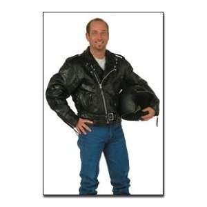  Rock Leather Moto JACKET XL: Sports & Outdoors