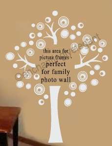 Family Tree Vinyl Decal Wall Sticker Picture Wall Mural Modern Art 