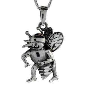    Sterling Silver Bug Pendant, 1 7/16 in. (37mm) tall Jewelry