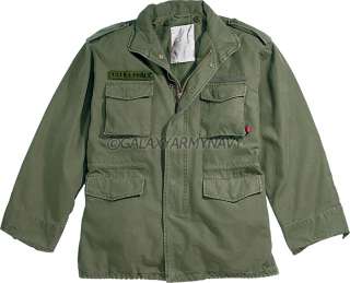 Classic Military Army Vintage Vietnam Olive Drab M65 Field Jacket 
