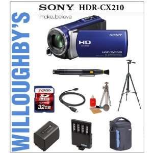  Sony HDR CX210 High Definition Handycam Camcorder (Blue 