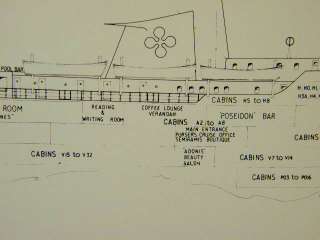 1985 86 Deck Plan Chart Epirotiki Lines m/v NEPTUNE  