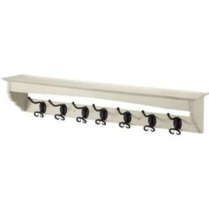  French Country Coat Rack   7 hook, White: Home & Kitchen