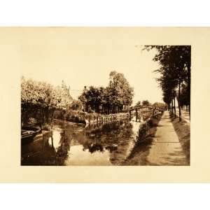  1894 Photogravure Bridge Canal Delft Holland Netherlands 