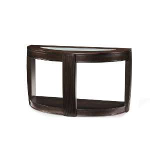  Demilune Sofa Table by Magnussen   Burnt Umber Finish 