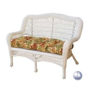   Rsn W Cape Charles Resin/Aluminum Settee in White 4710 S Rsn W Patio
