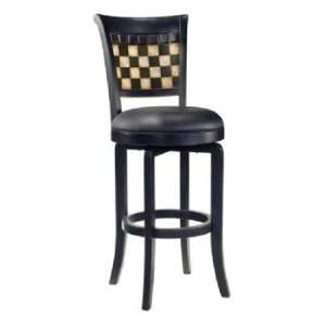 Baxter Swivel Wood Counter Stool with Vinyl 