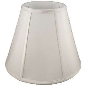   Round Soft Tailored Lampshade, Shantung, Off white