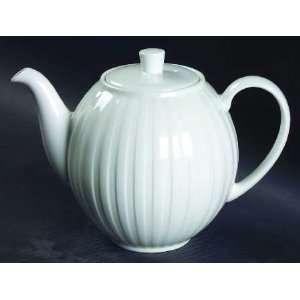   And Day White Tea Pot & Lid, Fine China Dinnerware