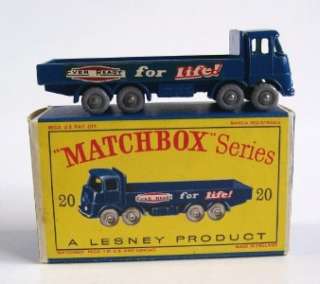 MATCHBOX LESNEY 20 ERF EVER READY TRUCK, grey wheels, 1962, MIB 