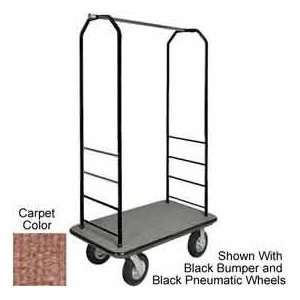  Easy Mover Bellman Cart Black, Tan Carpet, Gray Bumper, 5 