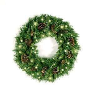  Pre Lit Pine Cone Grapevine Wreath: Home & Kitchen