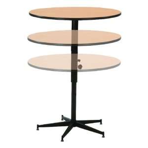  Midwest Tri Height Cocktail Adjustable Round Cafe Table 