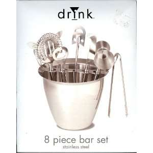 Drink 8 Piece Stainless Steel Bar Set:  Kitchen & Dining