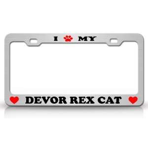  I LOVE MY DEVOR REX Cat Pet Animal High Quality STEEL 