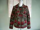 CHERRY LEWIS England Wool Cardigan Roses Sweater Small, Excellent