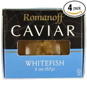 Romanoff Caviar Whitefish Caviar, 2 Ounce Jars (Pack of 4)