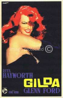 Gilda Rita Hayworth Vintage Movie Poster  18x24  