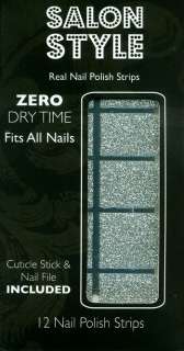 Description Real nail polish strips with ZERO dry time. Includes 12 