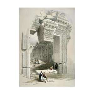  The Doorway, Baalec by David Roberts. Size 15.20 inches 