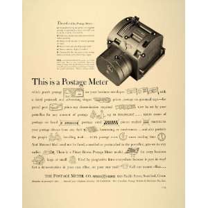  1939 Ad Pitney Bowes Postage Meter Machine Metered Mail 