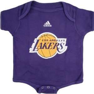  Los Angeles Lakers Adidas Baby Primary Logo Creeper Onesie 