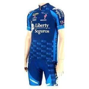  Spain Liberty Seguros Pro Cycling Team Blue Short Sleeves 