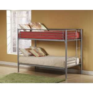  Twin Universal Youth Twin Bunk Bed by Hillsdale   Silver 