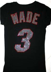 Miami Heat Dwayne Wade Bling Jersey Tank Top Tee Shirt  