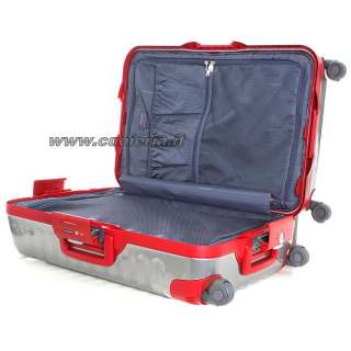 RONCATO UNO SL Large Trolley Upright 4 wheels Rigid Luggage Silver/Red 