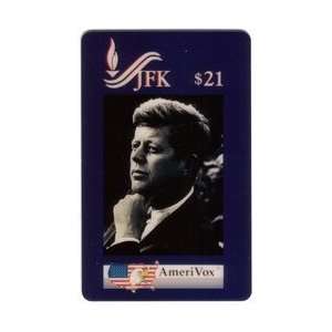 Kennedy Collectible Phone Card $21. John F. Kennedy Portrait Eternal 