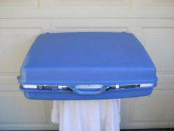 Vintage Blue Samsonite Hard Shell Luggage Suitcase 25x20x7 Clean In 
