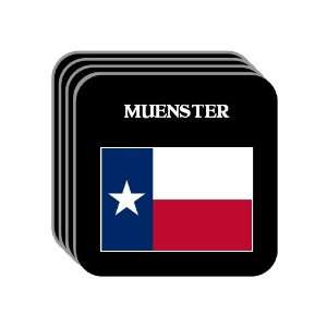 US State Flag   MUENSTER, Texas (TX) Set of 4 Mini Mousepad Coasters