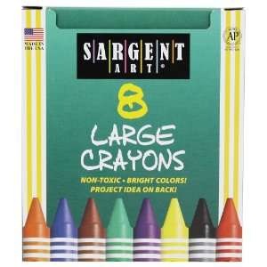   Sargent Art 22 0561 8 Large Crayons, Tuck Box: Arts, Crafts & Sewing