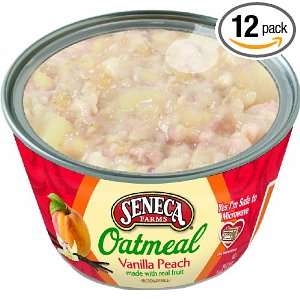 Seneca Farms Vanilla Peach Oatmeal and Fruit, 6 Ounce (Pack of 12)