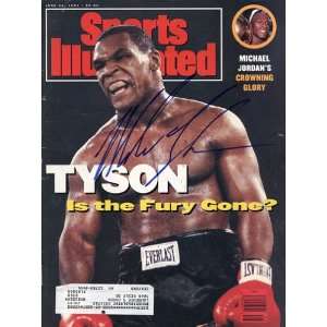  Mike Tyson Autographed Sports Illustrated Magazine   June 