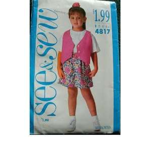   IN SIZES 5 6 6X SEE & SEW SEWING PATTERN 4817 Arts, Crafts & Sewing