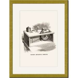  Gold Framed/Matted Print 17x23, Palmers Mechanical Blow 