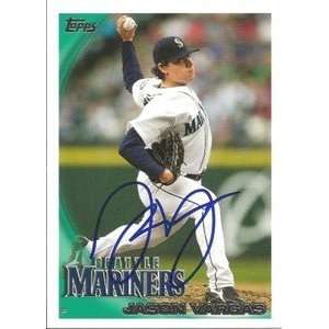 Jason Vargas Signed Seattle Mariners 2010 Topps Card 